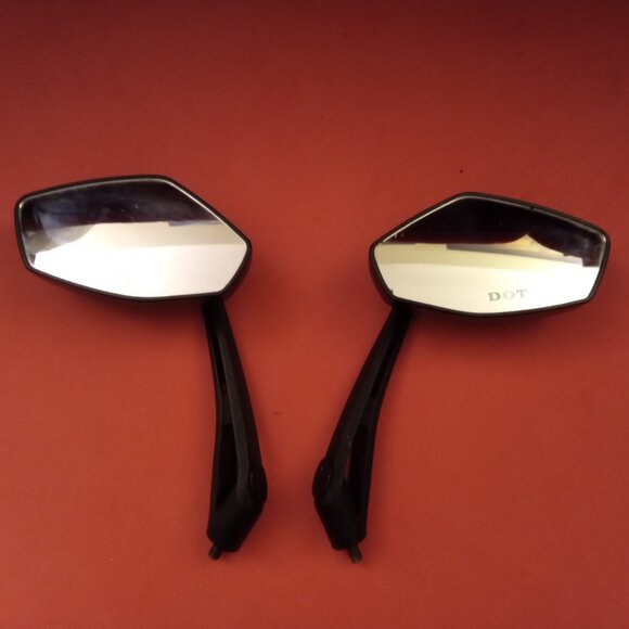 2X Universal Scooter Rearview Mirrors Pair Moped ATV Motorcycle Backup Mirror US - Picture 1 of 15
